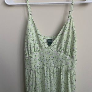 Light green floral sun dress